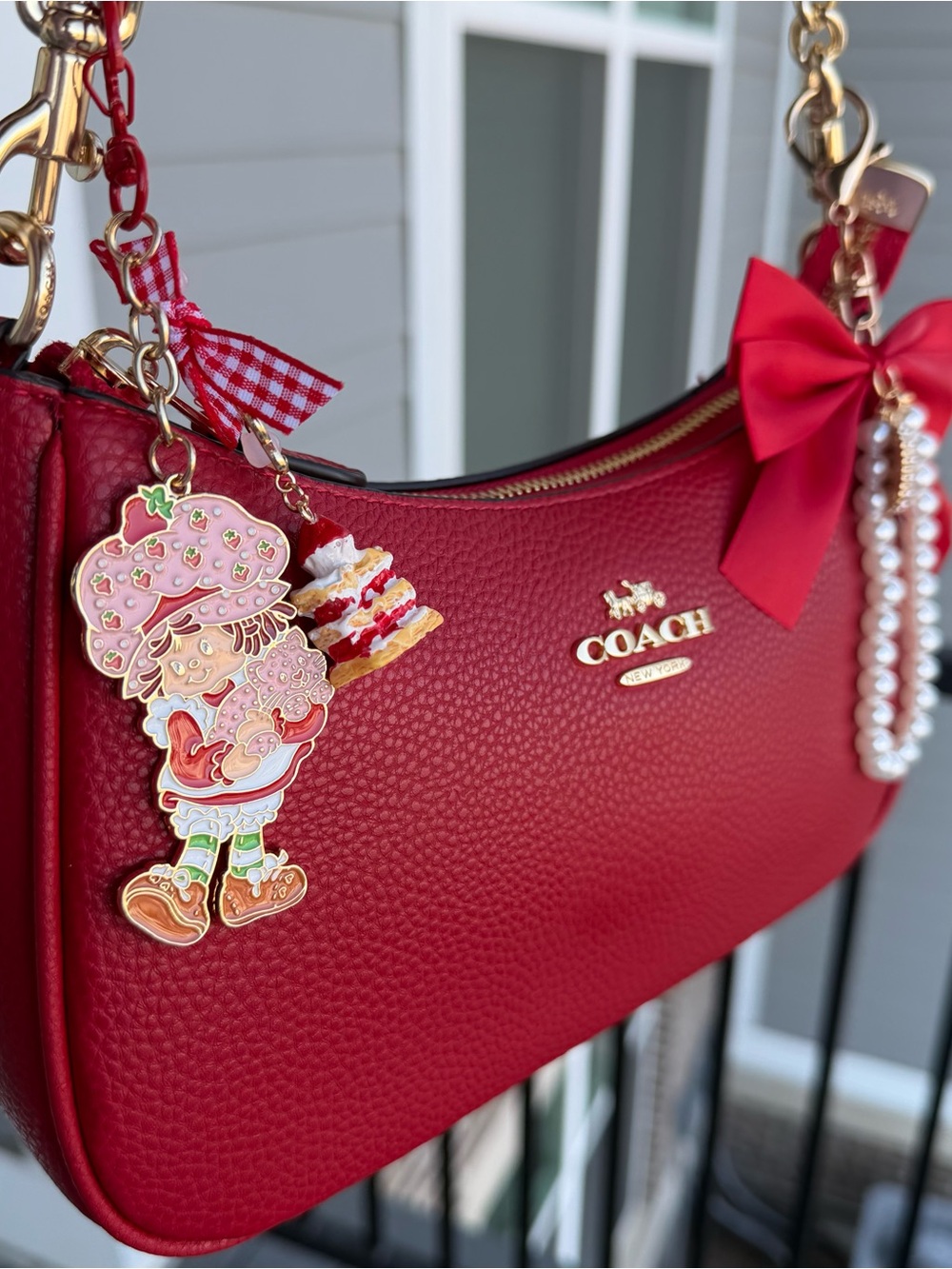 Coach Teri shoulder bag in red - Picture 3 of 8